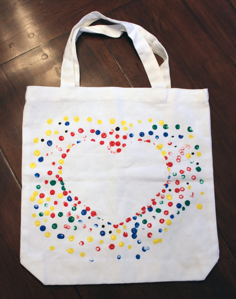 heart canvas bag