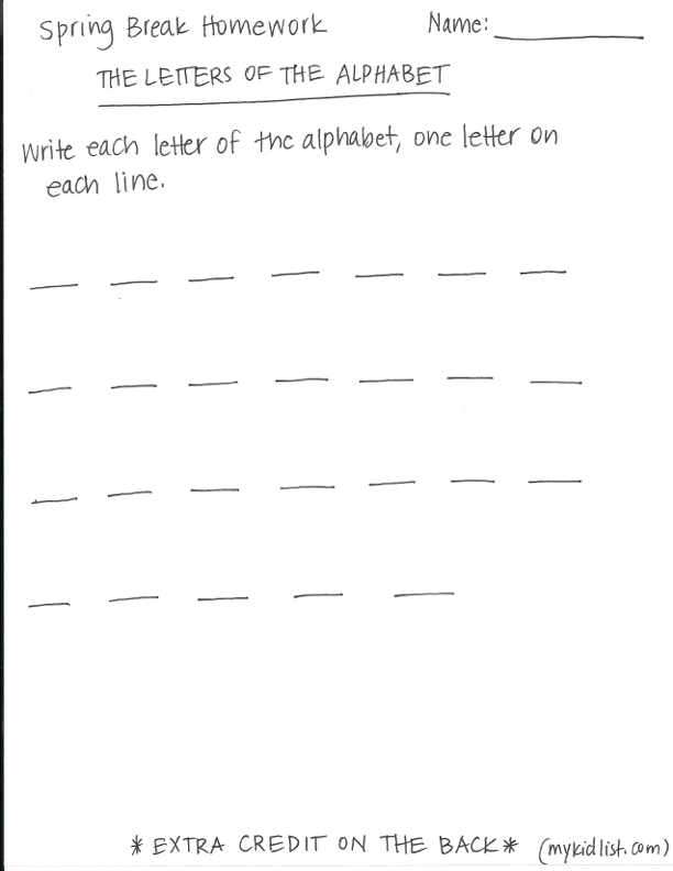 letters of the alphabet