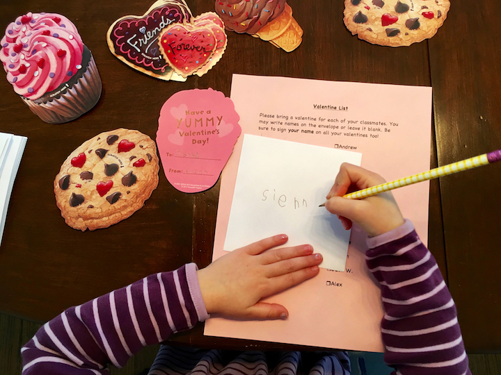 writing valentine's